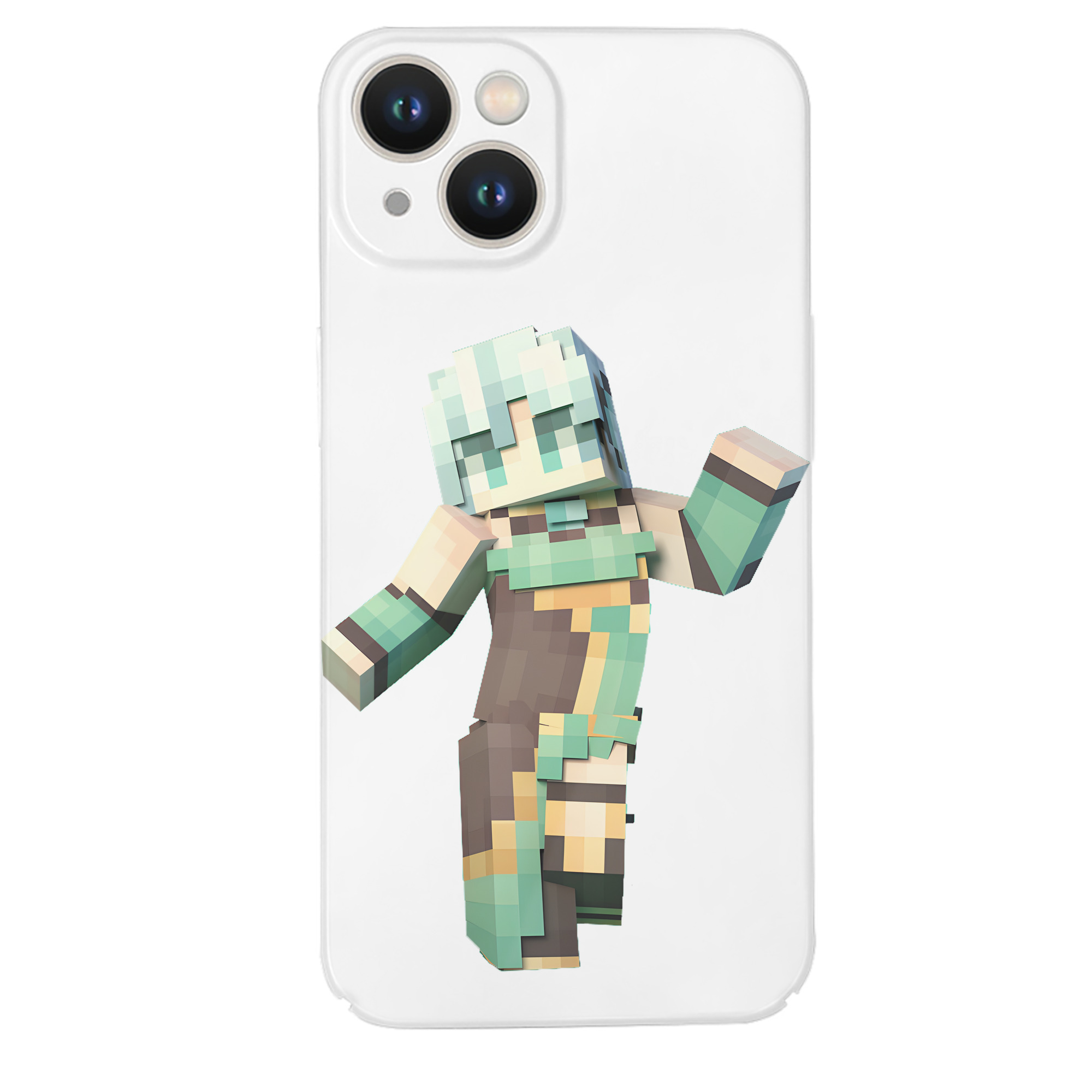 （画像用） マインクラフト ブロックの世界 Minecraft MC Block world 【iPhone 14シリーズ対応】ハードケース